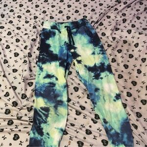 Justice Blue and Green Tie-Dye Joggers